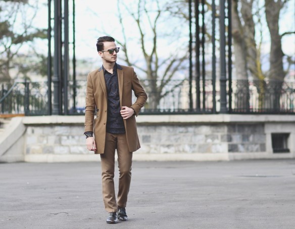 Infashionity swiss menswear fashion blog camel coat zara shirt dior eyewear