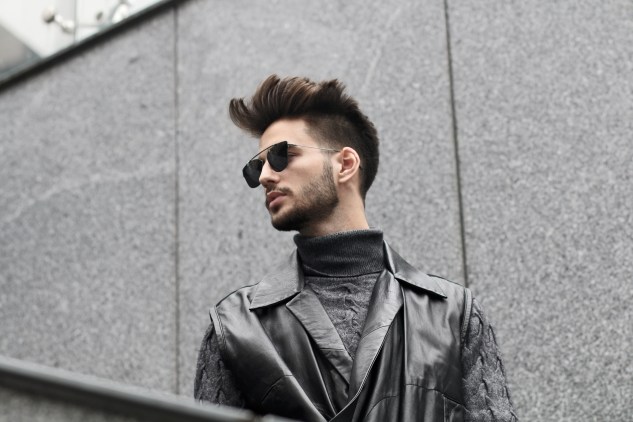 adrien guarino swiss model infashionity menswear platform fashion blog henri balit photography styling leather vest skinny jeans suede boots menswear look