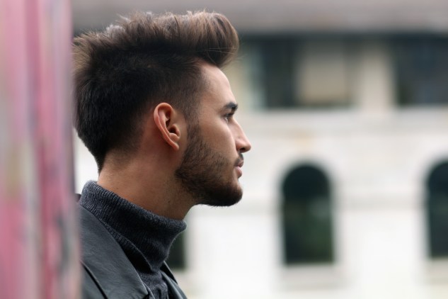 adrien guarino swiss model infashionity menswear platform fashion blog henri balit photography styling leather vest skinny jeans suede boots menswear look portrait menshair