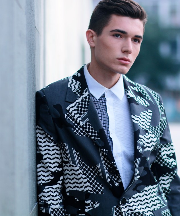 infashionity menswear platform neil barrett trenchcoat spring summer 2016 camo pattern photography urban male model henri balit 