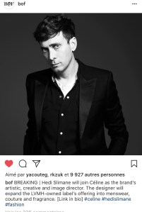 bof hedi slimane celine lvmh