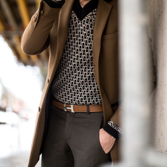 INFASHIONITY menswear fashion blog hermes belt bottega veneta knitwear camel coat