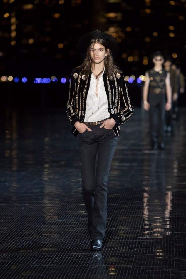 kaia gerber saint laurent men ss19 nyc 