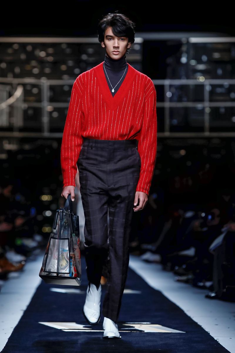 fendi fw19 red sweater