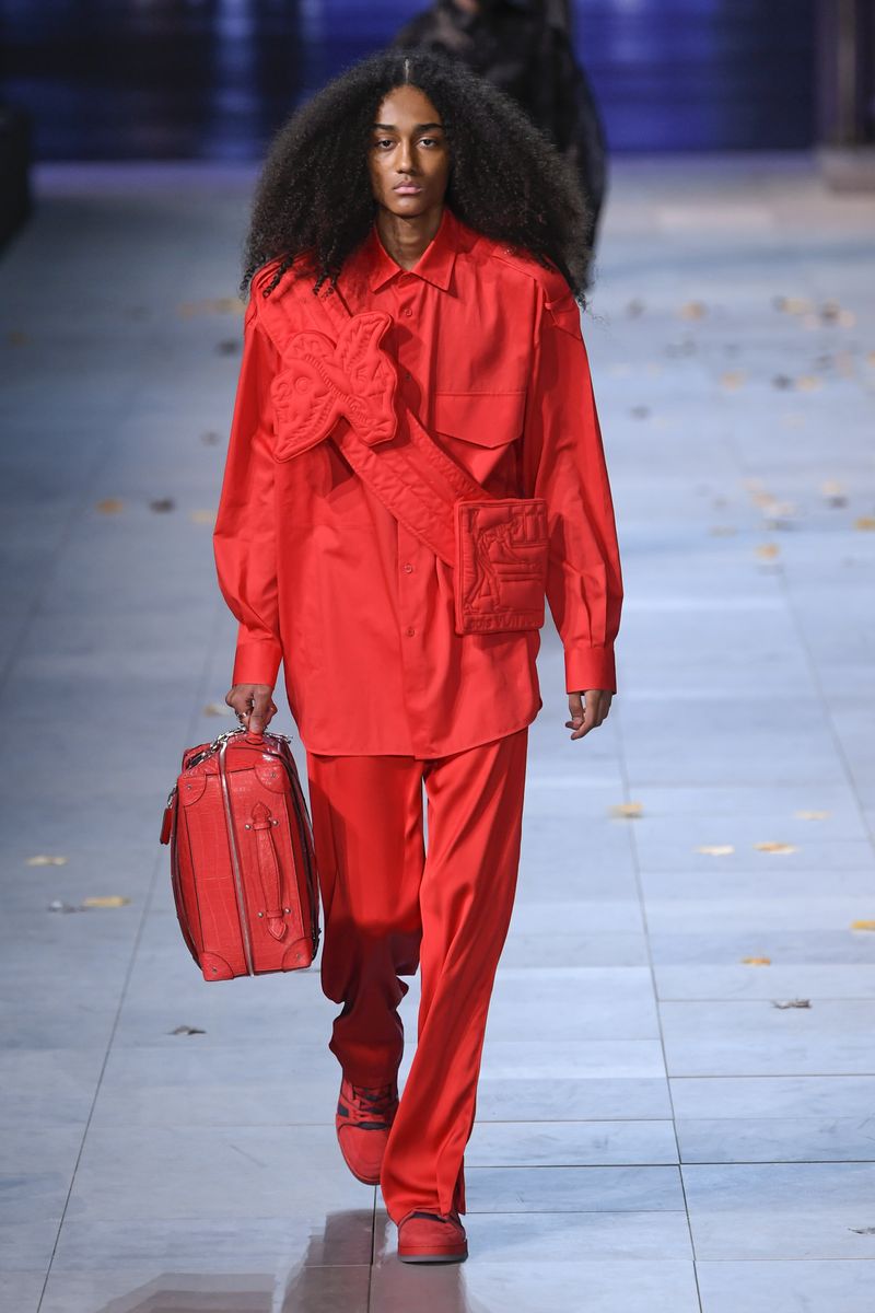 louis vuitton fw19 red look