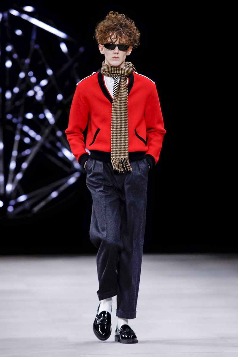 celine by hedi slimane fw19 red jumper